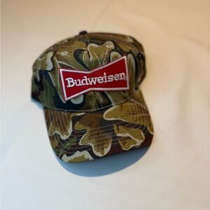 Budweiser Leaf Pattern Hat - Red and Brown